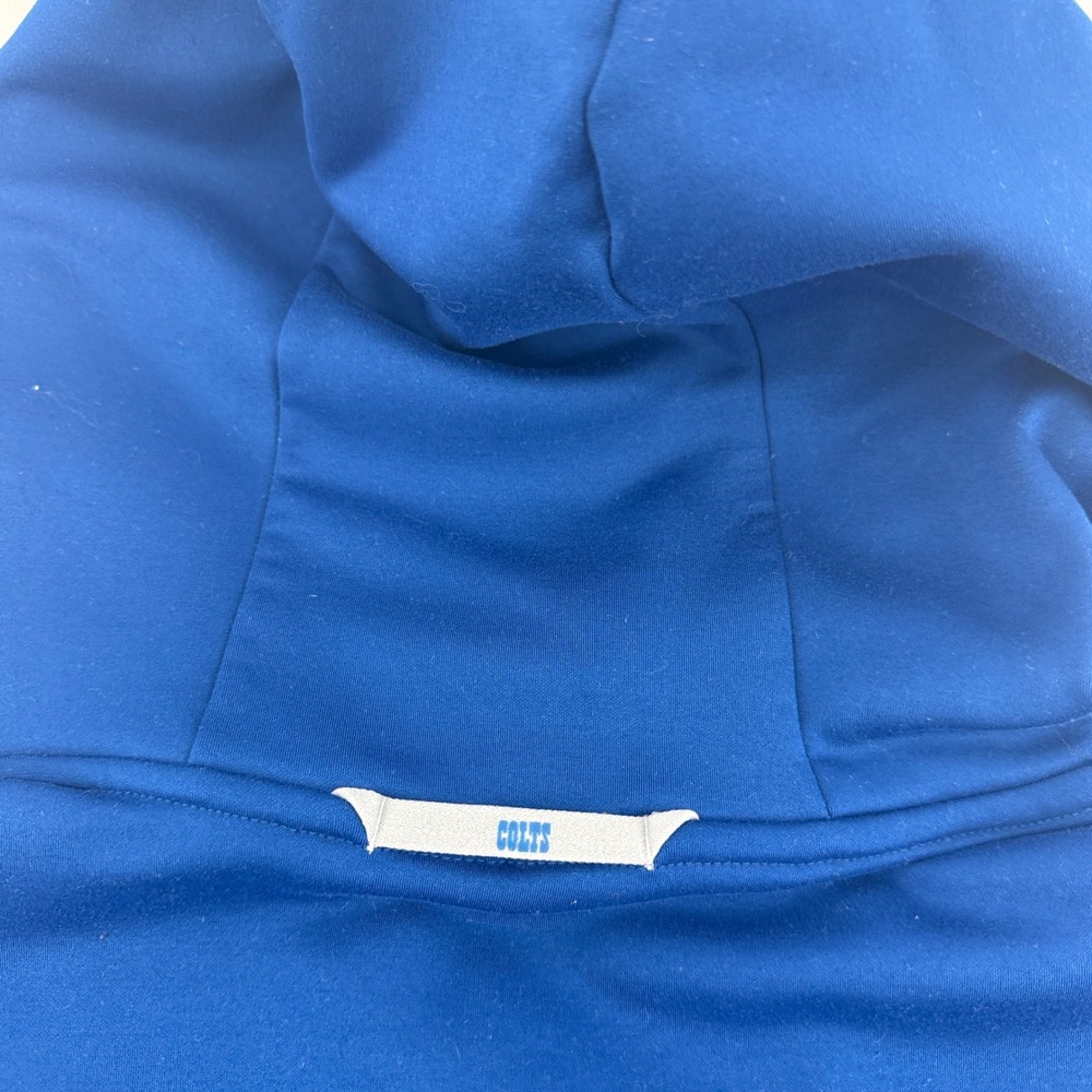 Nike Indianapolis Colts NFL Onfield Apparel Hoodie Blue Mens Medium Side Zips - Picture 9 of 9
